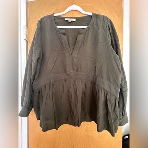 Loft Peplum embroidered long sleeve top/dress